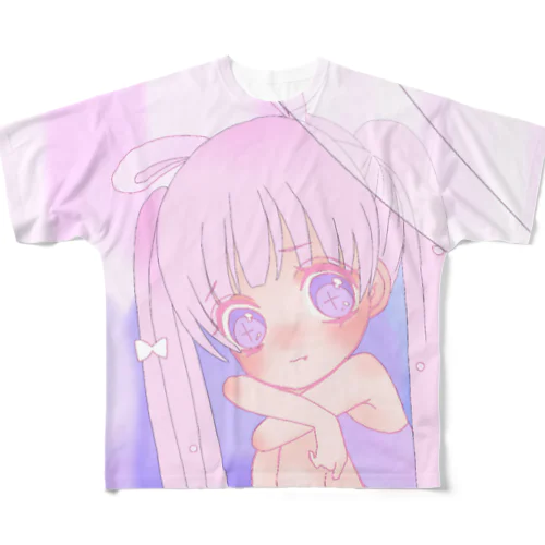 寂しくないないうさうる フルグラフィックTシャツ