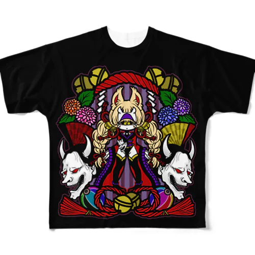 鬼狐：フルグラTシャツ All-Over Print T-Shirt