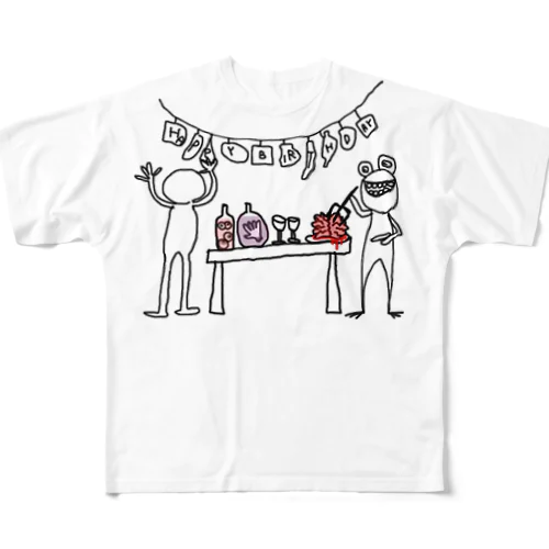 ゲテモノパーティ All-Over Print T-Shirt