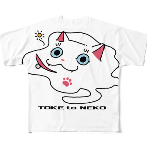 とけたネコno.05 All-Over Print T-Shirt