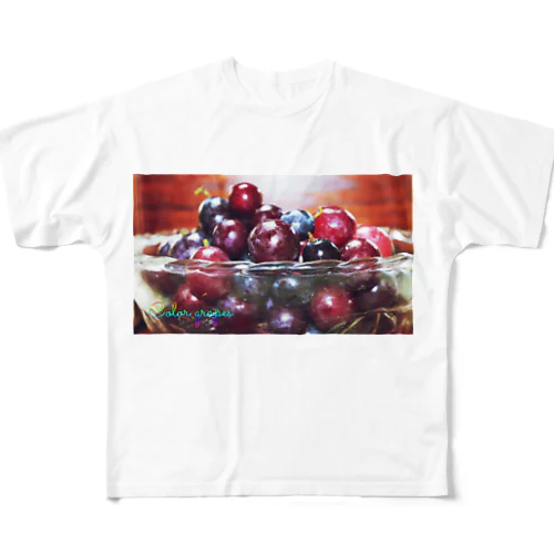 カラフルブドウキャンディ(巨峰) All-Over Print T-Shirt