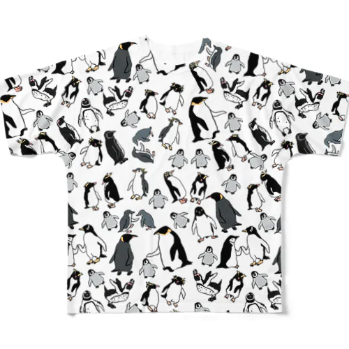 18種類ペンギン All-Over Print T-Shirt