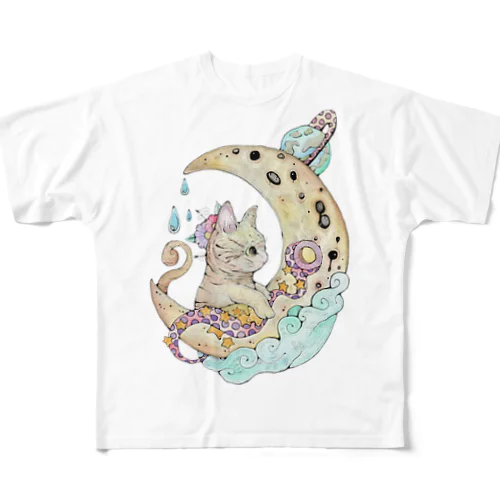 cat　猫 All-Over Print T-Shirt