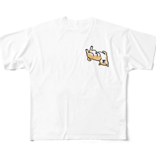 ころんと柴犬さん All-Over Print T-Shirt