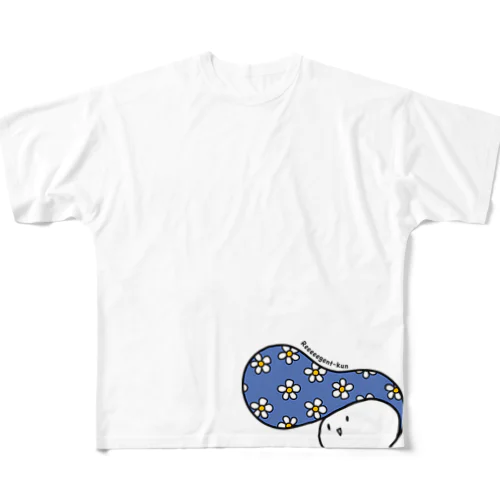 Reeeeegent-kun　-青に白いお花-  All-Over Print T-Shirt