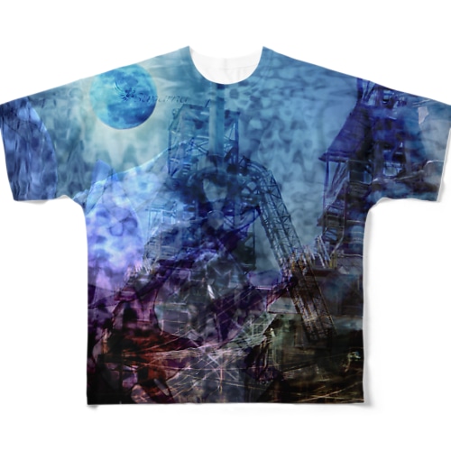 壊された未来と焦燥　タイポグラフィ無し All-Over Print T-Shirt