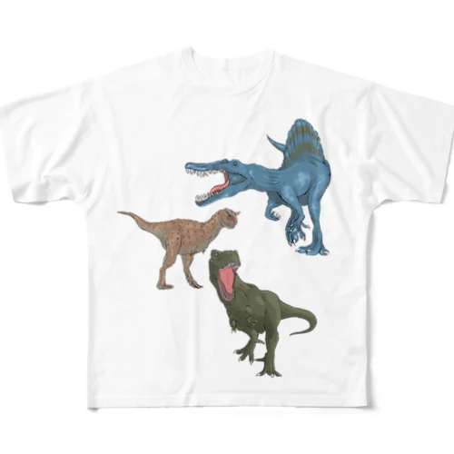 恐竜 フルグラフィックTシャツ