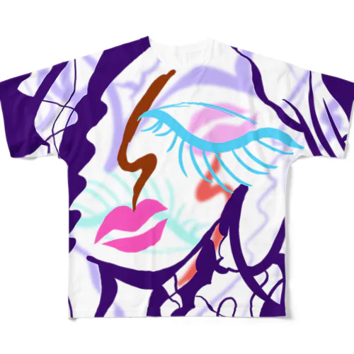 嬉 All-Over Print T-Shirt