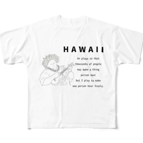 Ukulele Print Tee All-Over Print T-Shirt