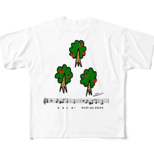 森のくまさん① フルグラフィックTシャツ