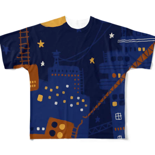 ★NEW!【心癒される抽象画オリジナルTシャツ#30】 풀그래픽 티셔츠