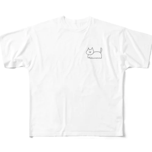 おいかわねこ All-Over Print T-Shirt