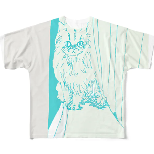 月光浴CAT フルグラフィックTシャツ