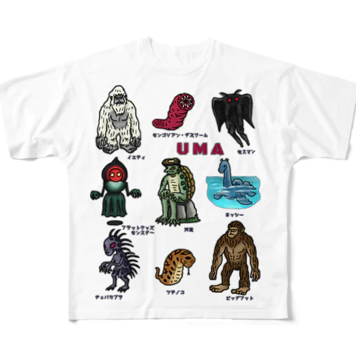 【両面印刷】 UMA18選  All-Over Print T-Shirt