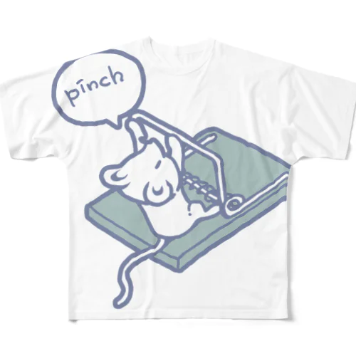 ピンチなネズミ フルグラフィックTシャツ