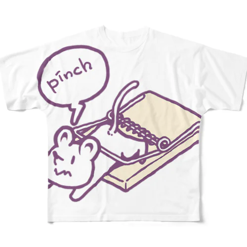 大ピンチなネズミ All-Over Print T-Shirt