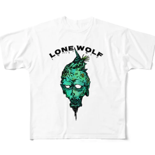 Lone wolf フルグラフィックTシャツ