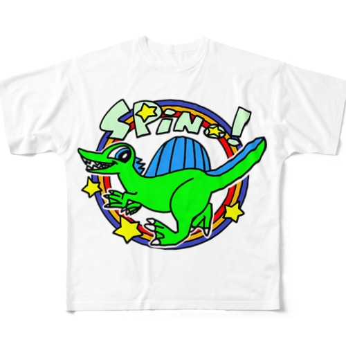 POP！スピノサウルス All-Over Print T-Shirt