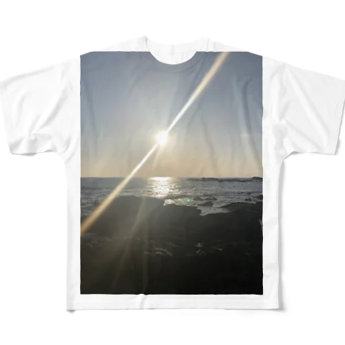 太陽と海 フルグラフィックTシャツ