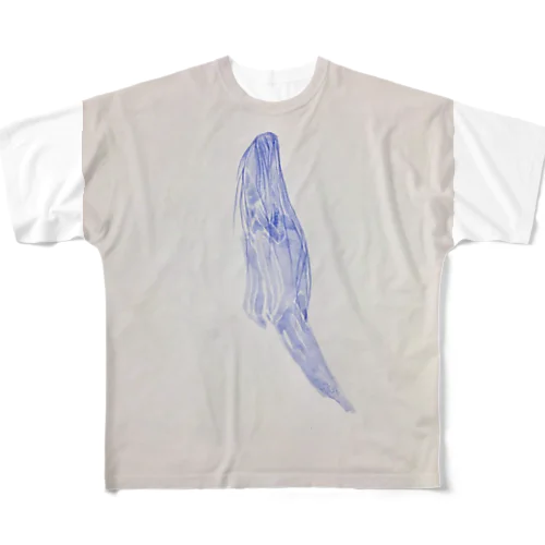 幽霊。佐藤鳳水作 フルグラフィックTシャツ