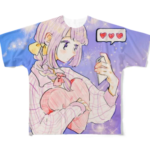 返信まだかな フルグラフィックTシャツ