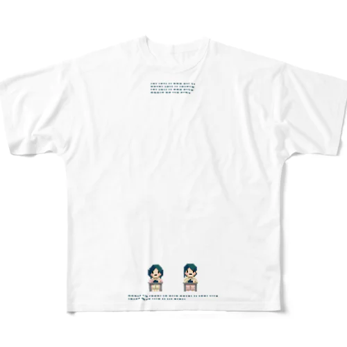 「テレグラキ」ドットデザイン All-Over Print T-Shirt