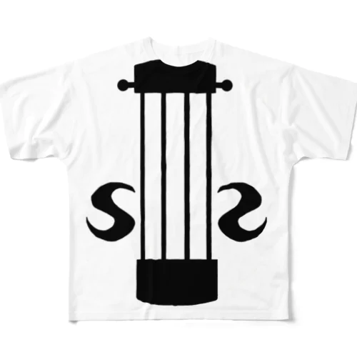 violinモチーフ フルグラフィックTシャツ