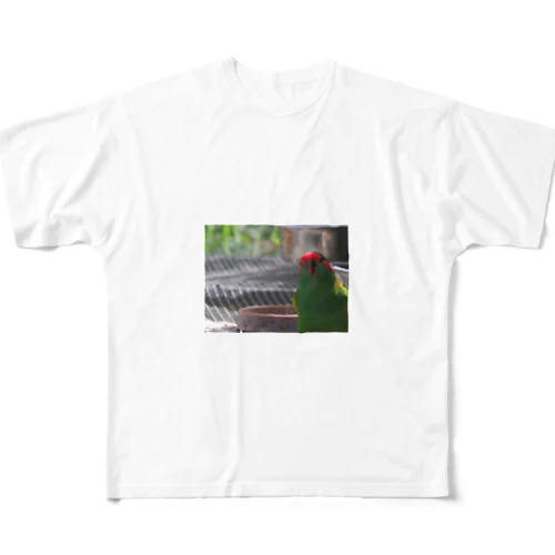のぞき見バード All-Over Print T-Shirt
