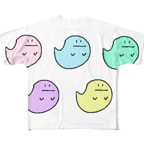 うらめしや フルグラフィックTシャツ