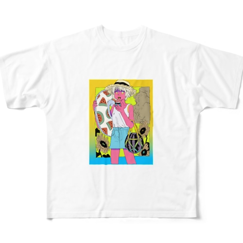 夏休み All-Over Print T-Shirt