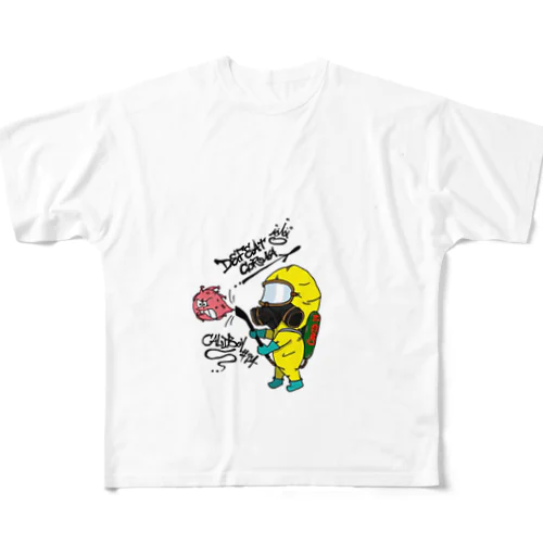 コロナ対策班 All-Over Print T-Shirt