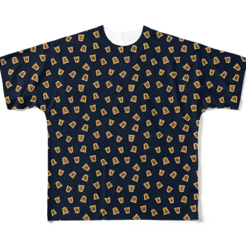 フルグラフィック将棋駒タイポ All-Over Print T-Shirt