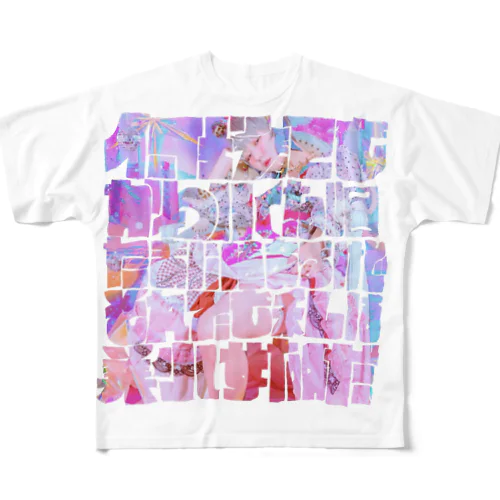 何を着てもかわいくない日たまにはあるけどそれでも私は美少女なのだ All-Over Print T-Shirt