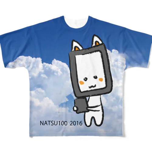 ぱぶにゃんNATSU100 2016 青空 フルグラフィックTシャツ