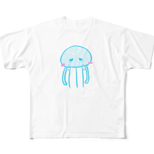 かなしいくらげくん フルグラフィックTシャツ