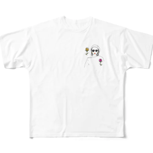 サングラス女子 All-Over Print T-Shirt