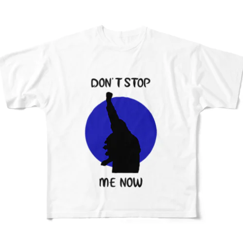 Don't Stop Me Now - 私を止めるな！ (QUEEN) フルグラフィックTシャツ