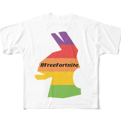 #FreeFortnite　フォートナイト【公式許可あり】ラマらま All-Over Print T-Shirt