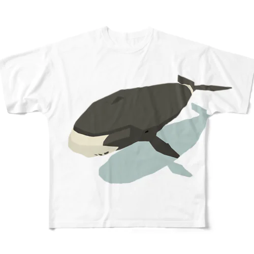 ホッキョククジラ【AFS】 フルグラフィックTシャツ