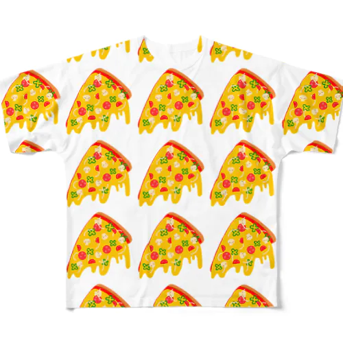 pizza フルグラフィックTシャツ