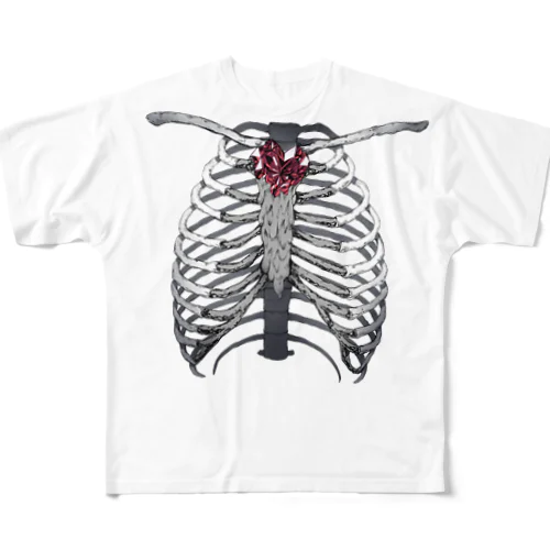 custal heart フルグラフィックTシャツ