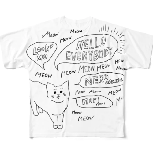 NEKOdesu フルグラフィックTシャツ