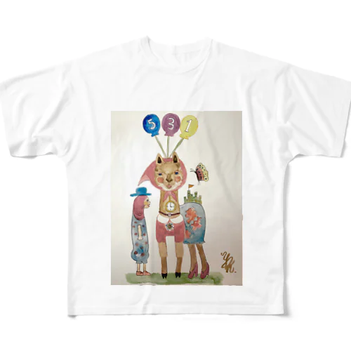 アルパカの友だちグッズ All-Over Print T-Shirt