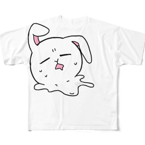 とけるしろうさ フルグラフィックTシャツ