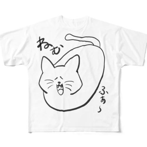 ねこ All-Over Print T-Shirt