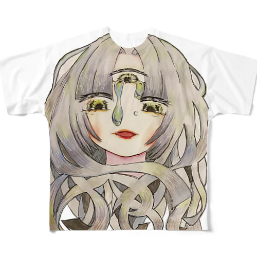 泣き虫神様 フルグラフィックTシャツ