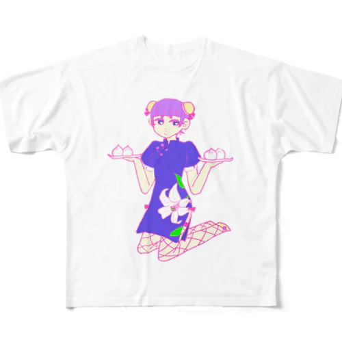 チャイナガール All-Over Print T-Shirt