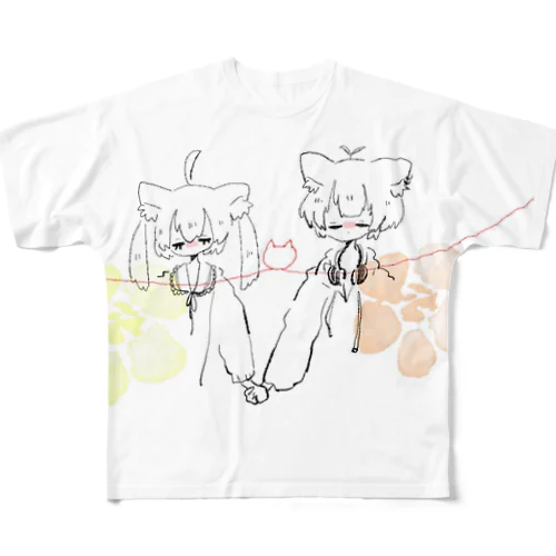 阿黒兄妹の仲良しシャツ All-Over Print T-Shirt