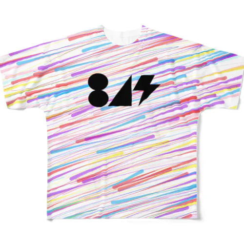 流星(黒) All-Over Print T-Shirt