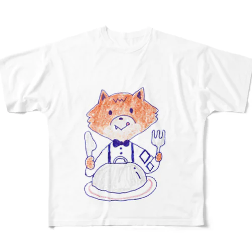 ハロウィン(オオカミ男) All-Over Print T-Shirt